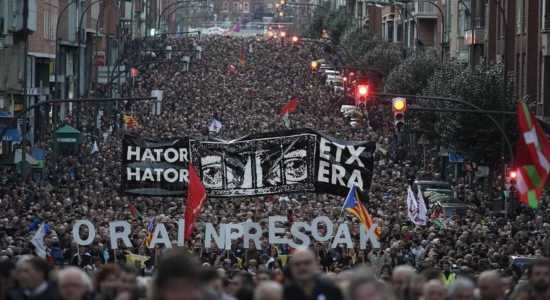 Manifestación anual que convoca Sare a favor de los derechos de los presos