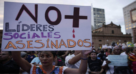 No más asesinatos de líderes sociales