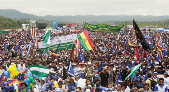 Marcha en apoyo a Evo