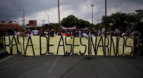 Protesta contra asesinatos