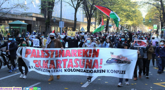 Manifestación en rechazo al proyecto de CAF