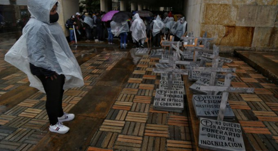 Manifestación en contra de asesinatos en Colombia