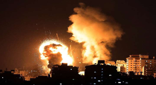 Bombardeo en Palestina
