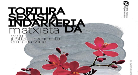 Cartel de Bilgune Feminista que dice ‘Tortura sexista es violencia machista’