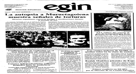 Titular del diario Egin