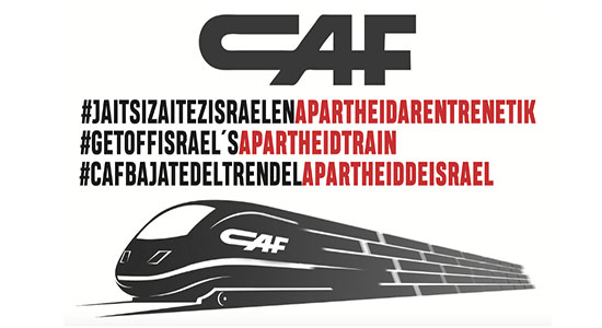 #CAFBajateDelTrenDelApartheidIsraeli