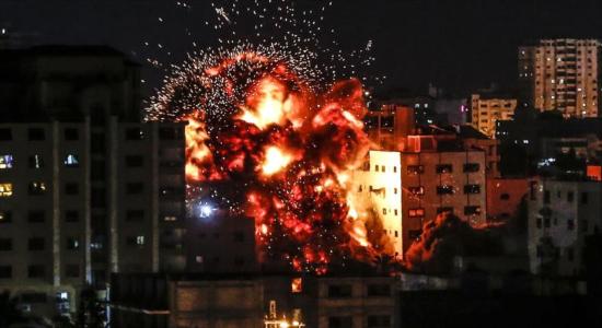 Bombardeo en Gaza