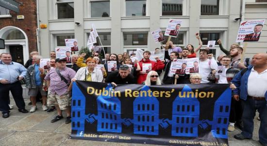  Movilizaciones de inquilinos en Dublin en 2019.
