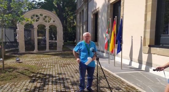 El portavoz de Sare, Joseba Azkarraga. (Raul BOGAJO/FOKU)