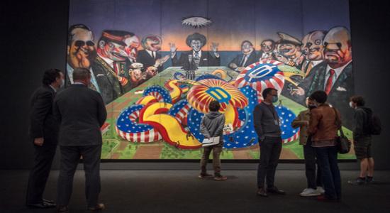 ‘Lemoiz gelditu’ horma-irudia Arte Eder museoan. (Marisol RAMIREZ/FOKU).