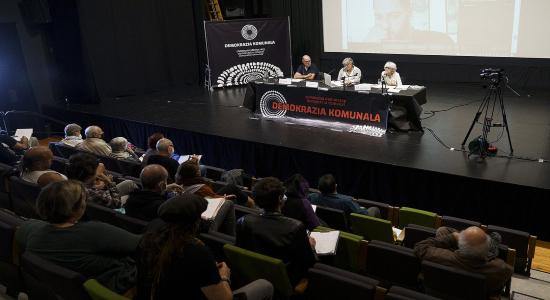 Kongresuko hitzaldietako bat, atzo, Hernanin. GORKA RUBIO / FOKU