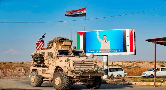 Blindado de EEUU en Siria