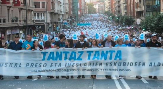 Manifestación en Bilbo tras la operación contra Herrira, en octubre de 2013. 
