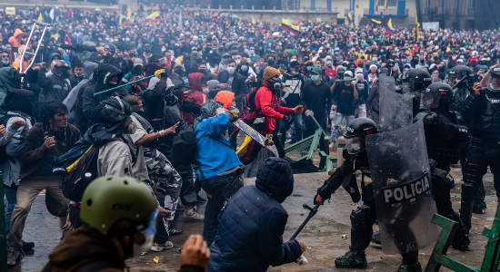 Protesta en Bogotá