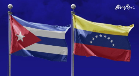 Banderas de Cuba y Venezuela
